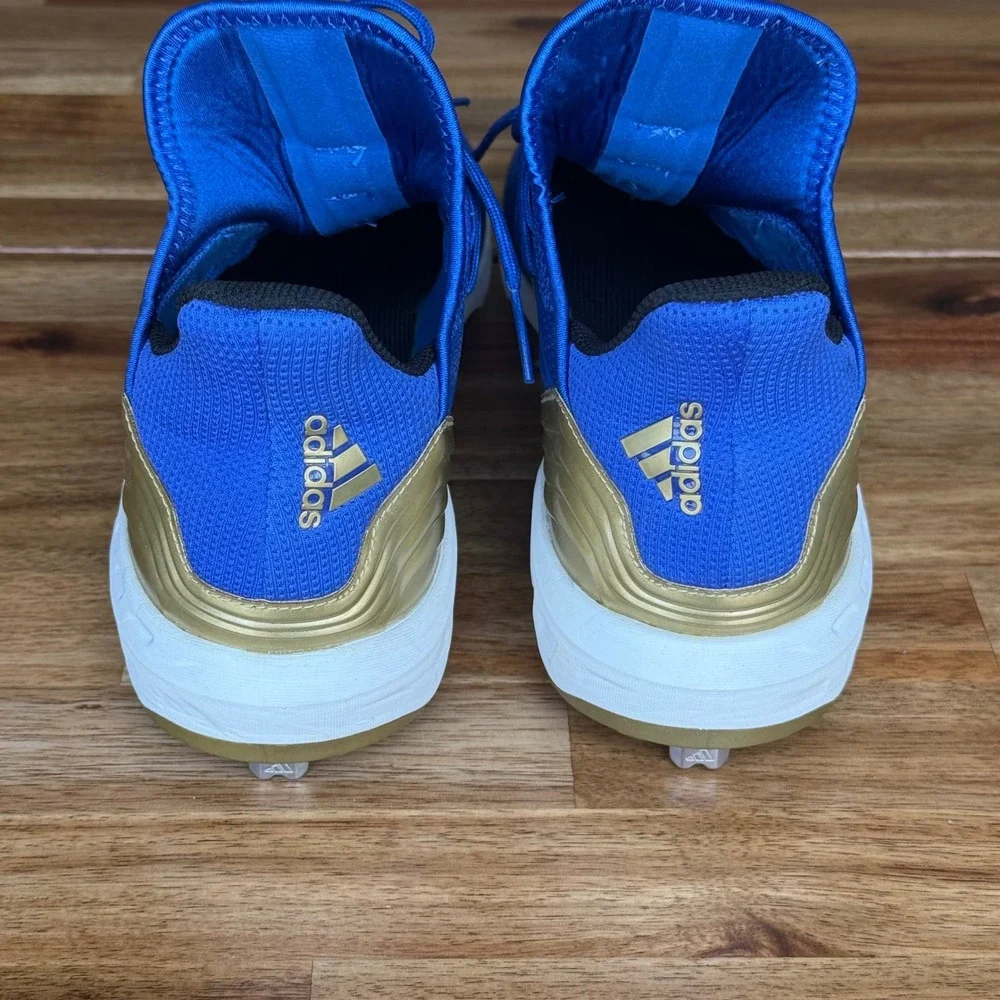 Adidas Adizero Afterburner 4 Baseball Cleats Royal Blue Gold CG5149 Mens 12.5